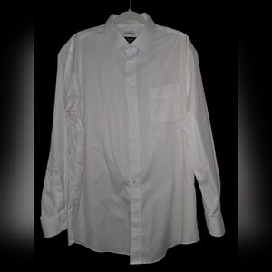 Men's Jos A Bank White Traveler Dress Shirt 17-35